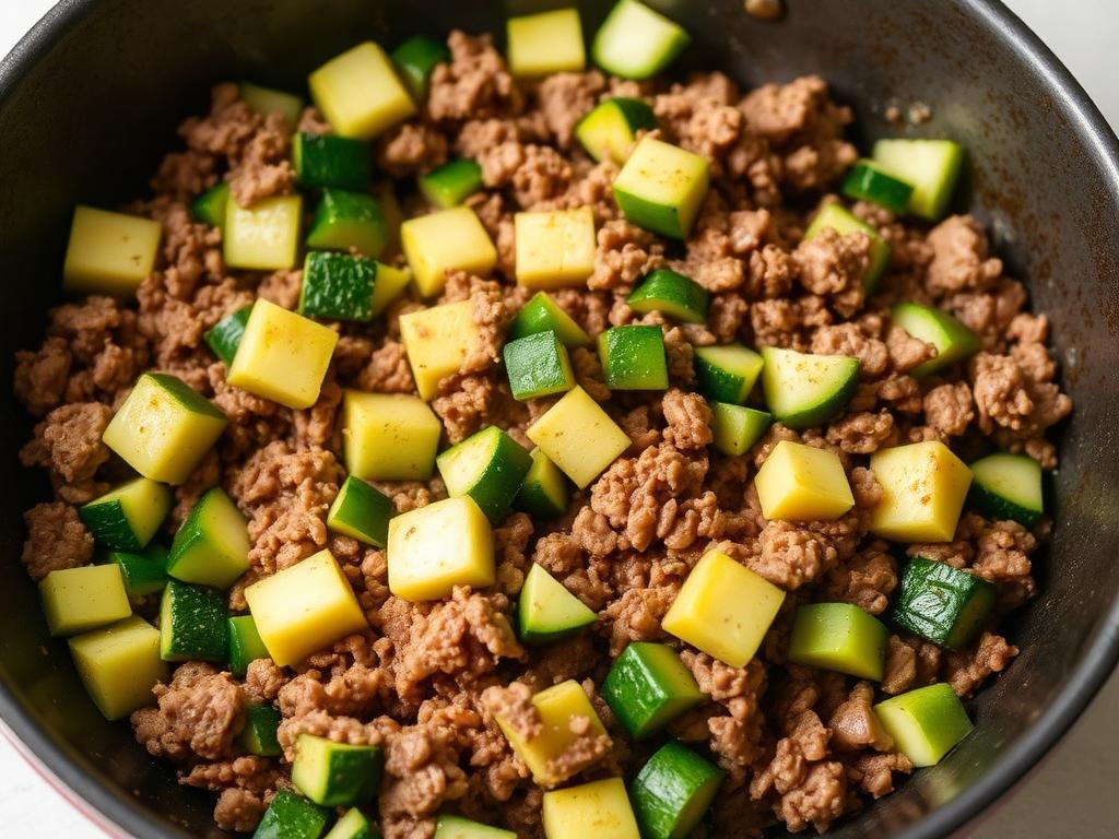 Carne Moída com Abobrinha
