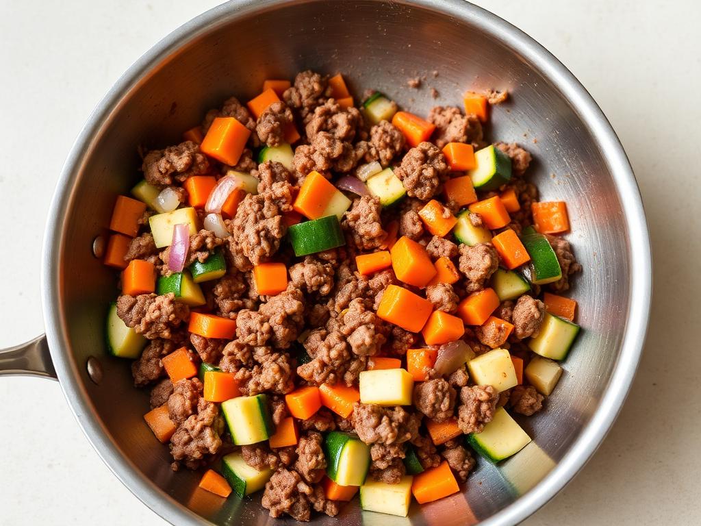 Carne moída com legumes