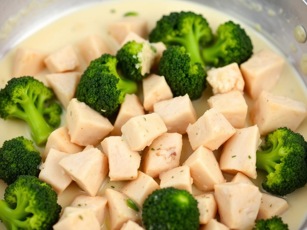 Frango Cremoso com Brócolis