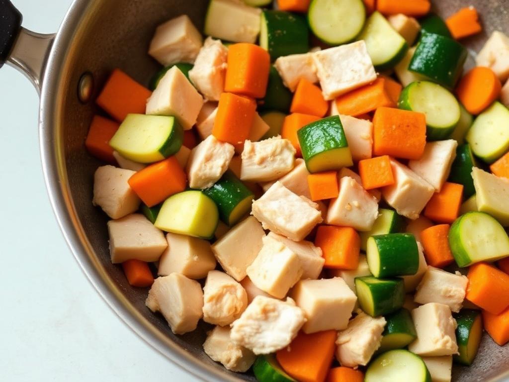 Frango com Legumes na Frigideira