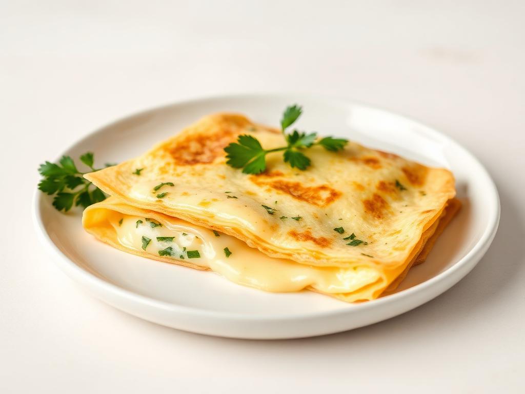 Omelete de queijo e ervas