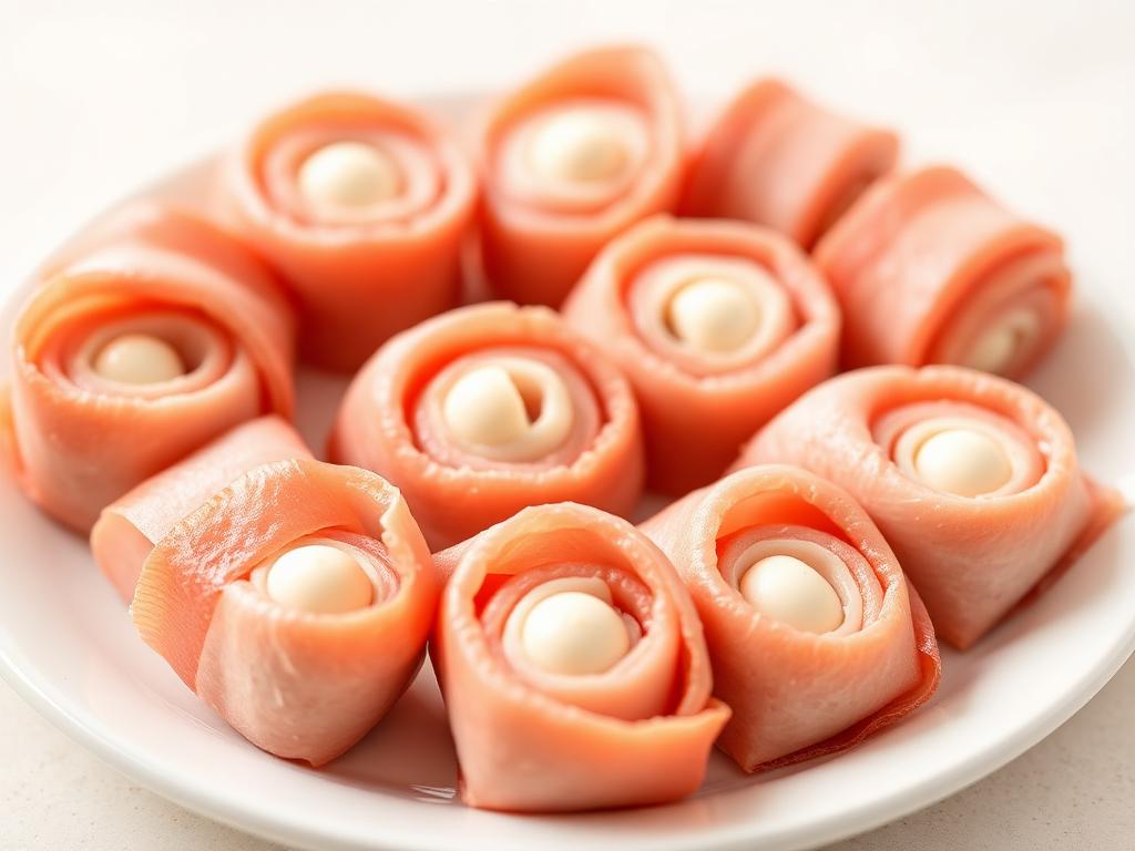 Rolinho de Presunto e Queijo