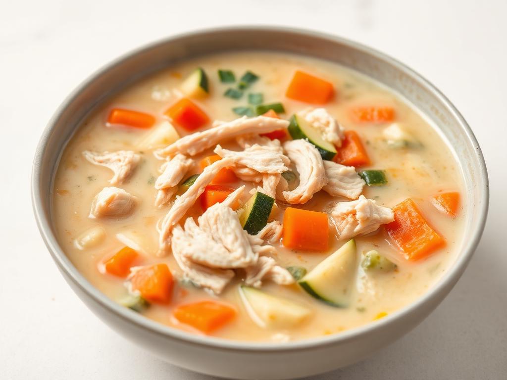 Sopa Cremosa de Frango e Legumes